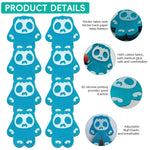 Qpets Dog Paw Protector Pads for Walking with 8Pack 50x46mm Size and Silicone Nubs | Water Resistant Self Adhesive Pads for Senior Dogs