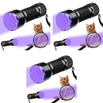 Qpets UV Light Torch for Pet Stain Detection with 21 LEDs 395nm Flashlight | 3PCS