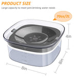 Qpets Dog Water Bowl 2L for Clean Hydration with Floating Disk Design and PP Material