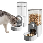 Qpets Auto Cat Feeder with 1200ml Food & 520ml Water Bowls featuring Gravity Feed System | Cage Mounted for Small Pets