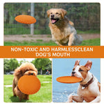Qpets Dog Toys for Interactive Fetch with 7.2 in Flying Disc featuring Aerodynamic TPR Rubber | Bright Orange Floating Toy for All Breeds