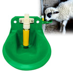 Qpets Sheep Water Bowl with Float Valve and Screw-Fixed Mount | G1/2 Fitting for Goats