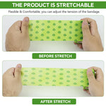 Qpets Pet Wound Care Bandage for Dogs and Cats with Bitter Anti-Lick Coating | 6 Rolls 7.5cm Self-Adhesive Stretchy Wrap