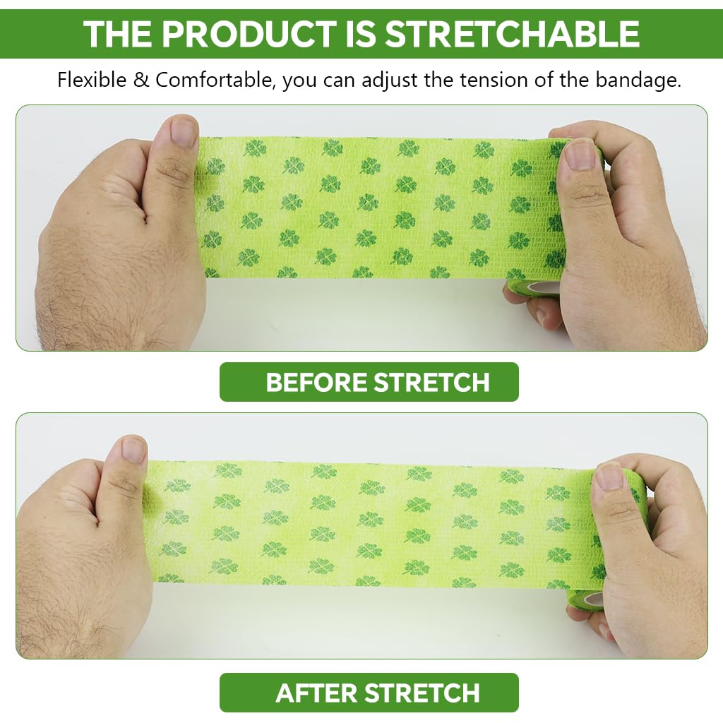 Qpets Dog Bandages for Wound Care with Self-Adhesive Wrap 4.5 m Roll 2 Pack | Waterproof Breathable Non‑Woven for Cats and Dogs