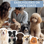 Qpets Electric Dog Hair Trimmer Kit with 4 Guide Combs 0.8–2.0mm Adjustable Blade | Cordless USB Pet Grooming Set