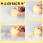 Qpets Mini Lint Roller for Travel and Clothes with Rubber Loop Handle | Washable Reusable Design