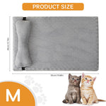 Qpets Orthopedic Memory Foam Pet Bed for Small and Medium Pets with 21.6x15.7 in Size and Anti Slip Base | Removable Washable Cover and Long Pillow Support