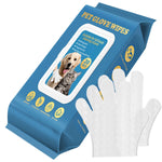 Qpets Pet Grooming Mitts for Dogs and Cats with Waterless Cleaning | 20 Count Pack