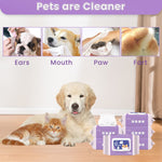 Qpets Pet Wipes for Dogs and Cats with Soft Nonwoven Fabric | 6 Pack 80 Sheet AlcoholFree Cleaning
