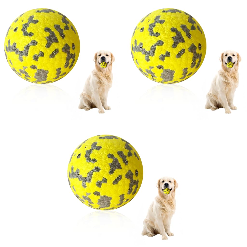Qpets Dog Ball Toy for Indoor and Outdoor Play featuring 3 inch Size and E TPU Material | 3 PCS
