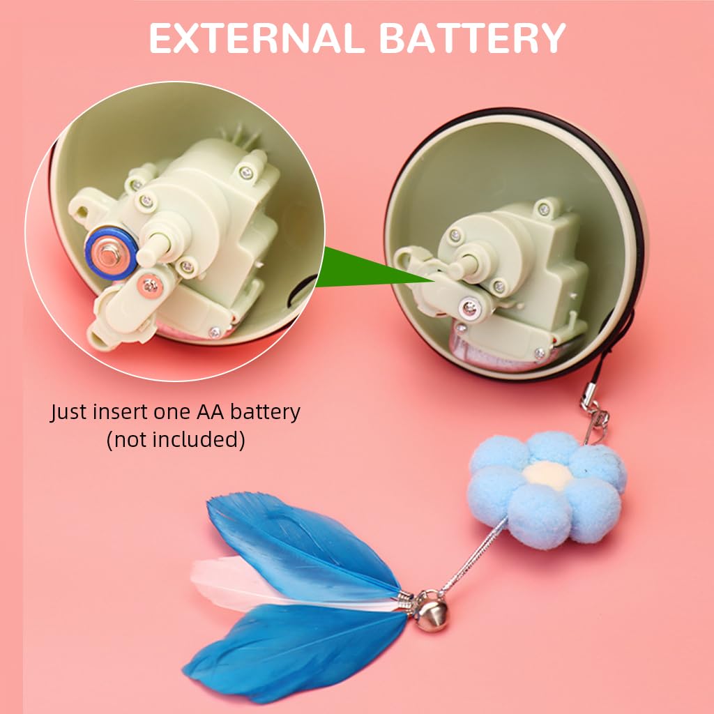 Qpets Dog Ball Toy for Interactive Play featuring Zip-up Plush Cover and 3.94cm Design | Battery Operated Fun for Dogs and Cats