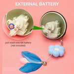 Qpets Dog Ball Toy for Interactive Play featuring Zip-up Plush Cover and 3.94cm Design | Battery Operated Fun for Dogs and Cats