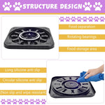Qpets Dog Slow Feeder with Rotating Nail Grinding Disc for Better Digestion | Food‑Grade Plastic Bowl