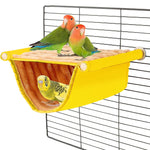 Qpets Bird Nest for Parrots and Lovebirds with Double Layer Design 23×18.5×12cm | Canvas and Fleece
