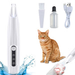 Qpets Dog Paws Hair Trimmer with LED Light for Small Areas and 16CM Design | Rechargeable Quiet Grooming Tool
