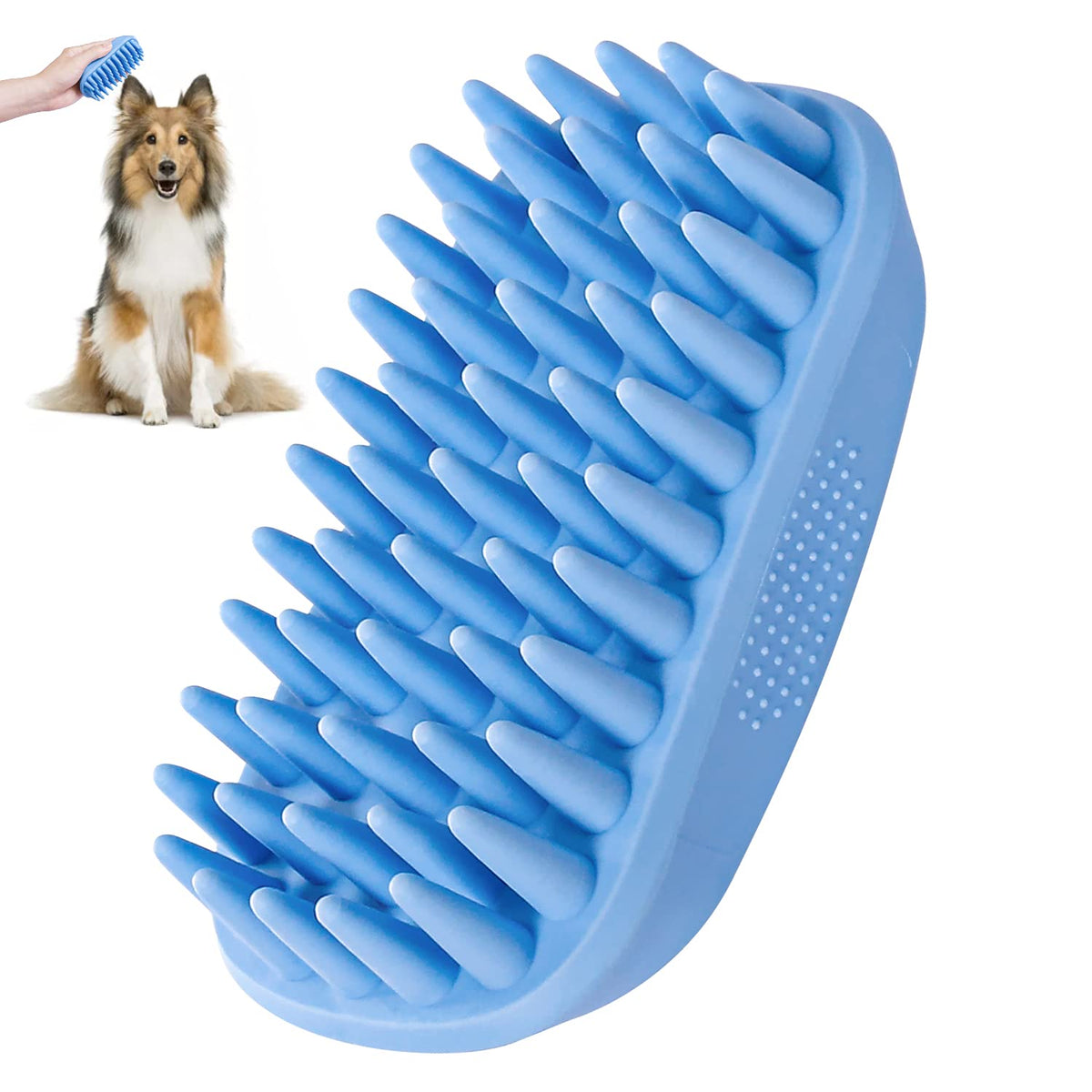 Dog Brush for Bathing, Pet Massage Brush Puppy Grooming Brush Soft Bathing and Shedding for Dogs and Cats, Dog Bath Brush Cat Cleaning Brush Pet Comb