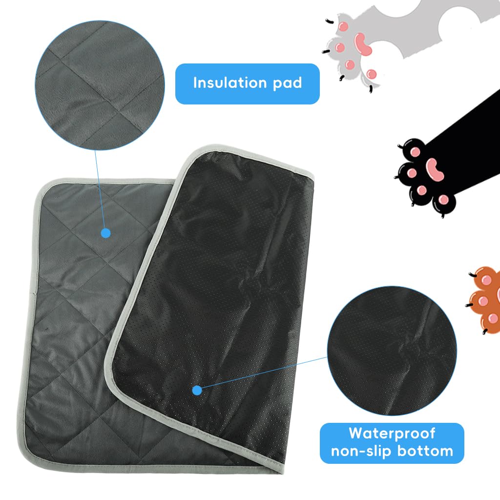 Qpets Thermal Pet Heating Pad for Beds and Crates with Anti Slip Bottom and Soft Fleece 72x115cm