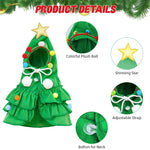 Qpets Cat Christmas Costume Set with Red Santa Hat and Scarf for Cats and Dogs | Adjustable Holiday Outfit