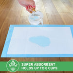 Qpets Dog Pee Pads for Training featuring 6 Layer Quick Dry Design and Bamboo Charcoal | 50 Pack 45×60cm