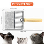 Qpets Cat Litter Scoop for Easy Cleanup with 14cm Ergonomic Handle and Metal Sifter | 2PCS