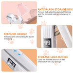 Qpets Electric Pet Nail Grinder with Dual LED Lights & Quiet ≤35dB Motor | USB Rechargeable Clipper for Dogs and Cats