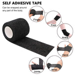 Qpets Crepe Bandage for Wound Care featuring Self Adhesive Elastic Wrap 6 Rolls 5cm×450cm