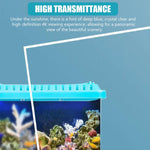 Qpets Mini Desk Fish Tank for Home or Office with 3 Layer Dividing Inserts and Air Lid | Clear Acrylic 9.5×19 cm