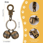 Qpets Mini Dog Collar Charms Bells for Cats and Puppies with Snap Clip | 4 Pack Silver