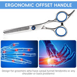 Qpets Thinning Scissors for Salon and Home Use with Ergonomic Handle & Stainless Steel Blade