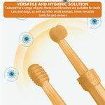 Qpets Dog Toothbrush Set for Easy Teeth Cleaning with Soft Silicone Bristles | 6PCS