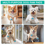 Qpets Dog Paw Protector Pads for Walking with 8Pack 50x46mm Size and Silicone Nubs | Water Resistant Self Adhesive Pads for Senior Dogs
