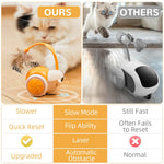 Qpets Cordless Snail Cat Toy with Dual Modes and Motion Sensor | USB Rechargeable 50‑Minute Playtime