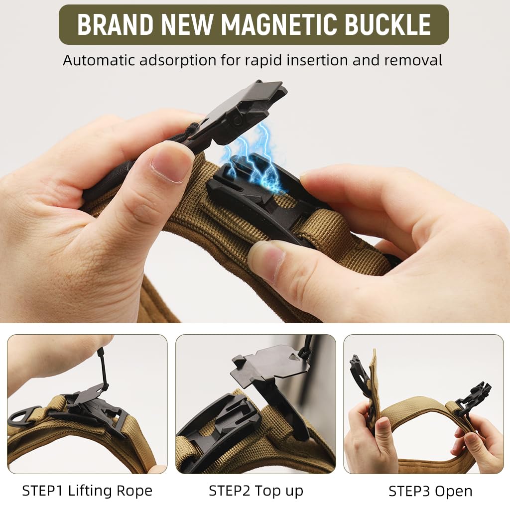 Qpets Dog Collar for Training with PU Handle and Reflective Strip | Adjustable Nylon for Large Dogs 17–20 in