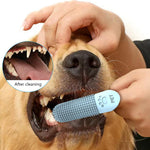 Qpets Dog Finger Toothbrush for Effective Plaque Removal featuring 360° Silicone Bristles