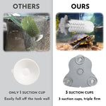 Qpets Turtles Brush for Tanks with Suction Cup and Soft Bristles featuring 7.48 in Length | Gentle Shell Cleaning Tool