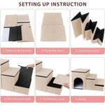 Qpets Pet Stairs for Small Dogs and Cats with Hidden Storage and Cozy Nap Spot | Easy Assembly