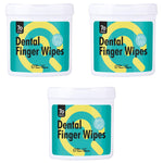 Qpets® 50 Count Teeth Cleaning Wipes for Dog Cat Dental Care Finger Pet Breath Freshening Mint Scent 3 PCS