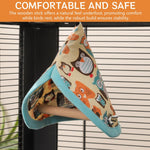 Qpets Bird Perch for Cage with 13x20cm Wooden Stick and Triangle Roof Hut | Hanging Swing Hide Cave