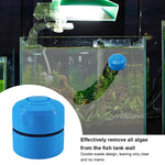 Qpets Mini Magnetic Aquarium Cleaner for Small Roofless Tanks with Double Sided Velvet Scraper 28x27mm | Suitable for 6mm Glass