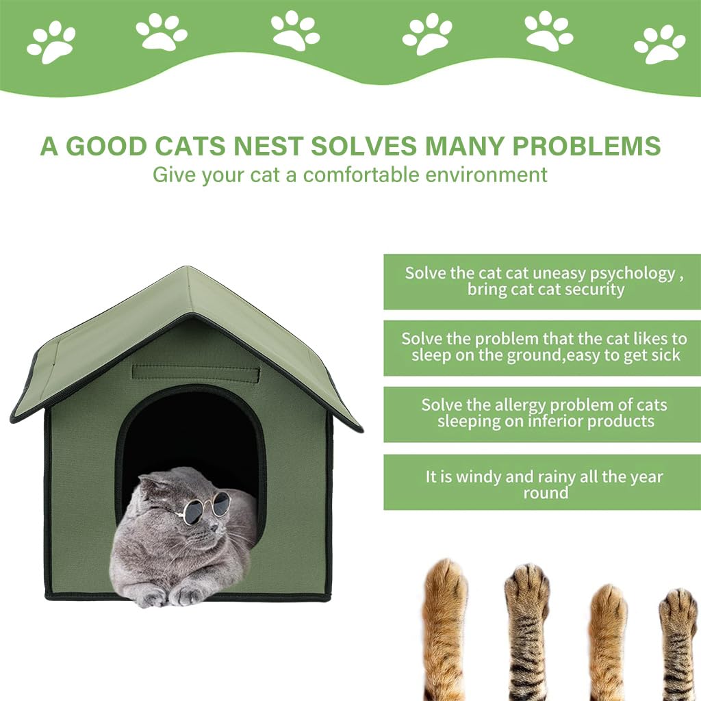 Qpets Dog House Outdoor Waterproof for Small Pets featuring Folding Setup and EVA Build | 38x35x38cm Shelter