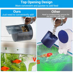 Qpets Automatic Fish Feeder for Aquariums and Ponds featuring 0.8L Container & 360° Mount | 2 PCS