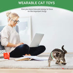 Qpets Cat Collar Laser Pointer for Interactive Play with Dual Laser Modes and USB Rechargeable Silicone Design