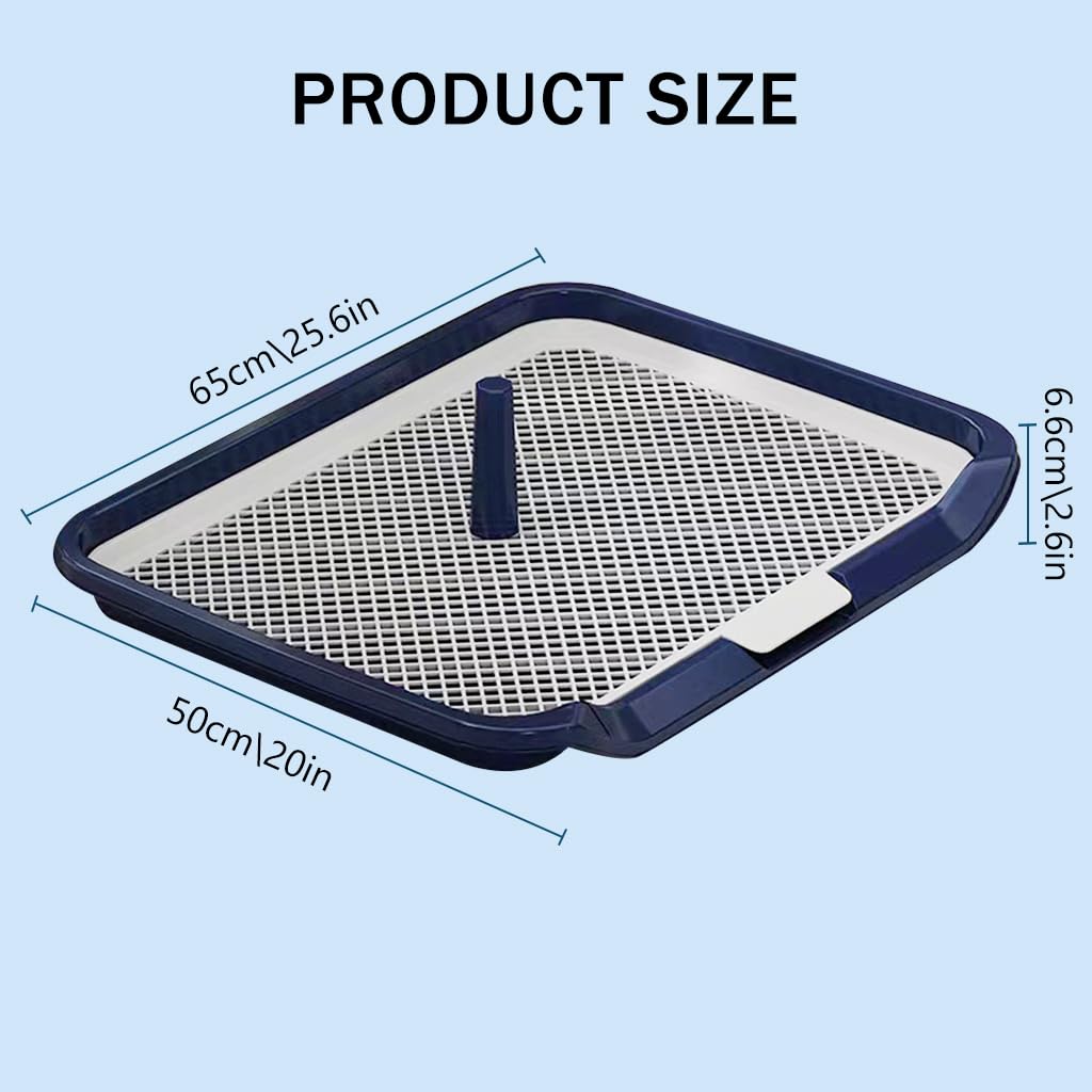 65 x 50cm Dog Poop Tray, Puppy Pee Poop Training Deck, Pee Pads for Dogs, Dog Pee Pads, Plastic Dog Pet Potty Indoor Training Toilet for Small and Medium Dogs, Easy to Clean