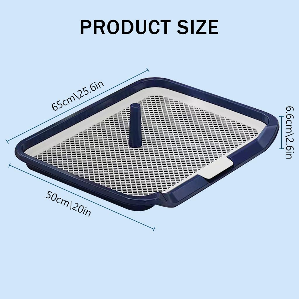 Qpets Indoor Dog Potty Training Tray 65x50cm with Removable Mesh for Small Dogs | 3 PCS