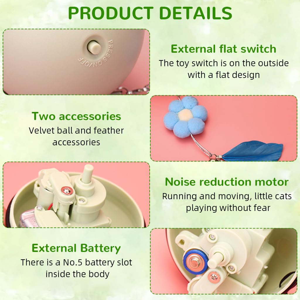 Qpets Dog Ball Toy for Interactive Play featuring Zip-up Plush Cover and 3.94cm Design | Battery Operated Fun for Dogs and Cats