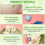 Qpets Dog Ball Toy for Interactive Play featuring Zip-up Plush Cover and 3.94cm Design | Battery Operated Fun for Dogs and Cats