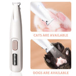 Qpets Dog Paws Hair Trimmer with 18mm Wide Blade and LED Light for Precise Grooming | Waterproof USB Rechargeable Pet Tool