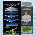 Qpets Aquarium Filtration Pads 50cm x 11cm with Honeycomb Surface and Reusable Polyester | 4-Pack for Clear Fish Tank Water