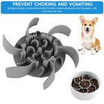 Qpets Slow Feeder Insert for Dogs and Cats with Puzzle Design and 4.3 in Fit | Food Grade Silicone