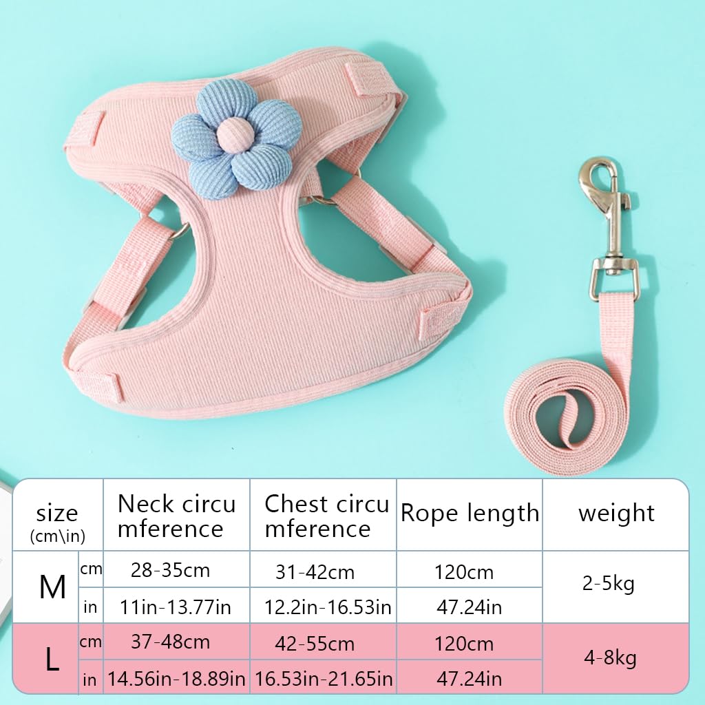 Qpets Cat Harness for Small Cats and Dogs with 1.2m Leash featuring 360° Swivel Buckle | Adjustable Fit for Safe Outdoor Walks